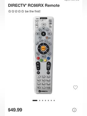 DIRECTV RC66RX Remote Control - White with Colored Function Buttons